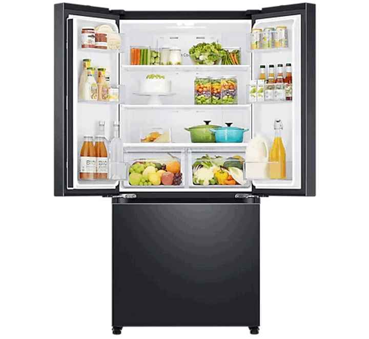 Samsung 580 Litres Frost Free Digital Inverter French Door Refrigerator (Convertible Freezer RF57A5032B1/TL Black DOI)